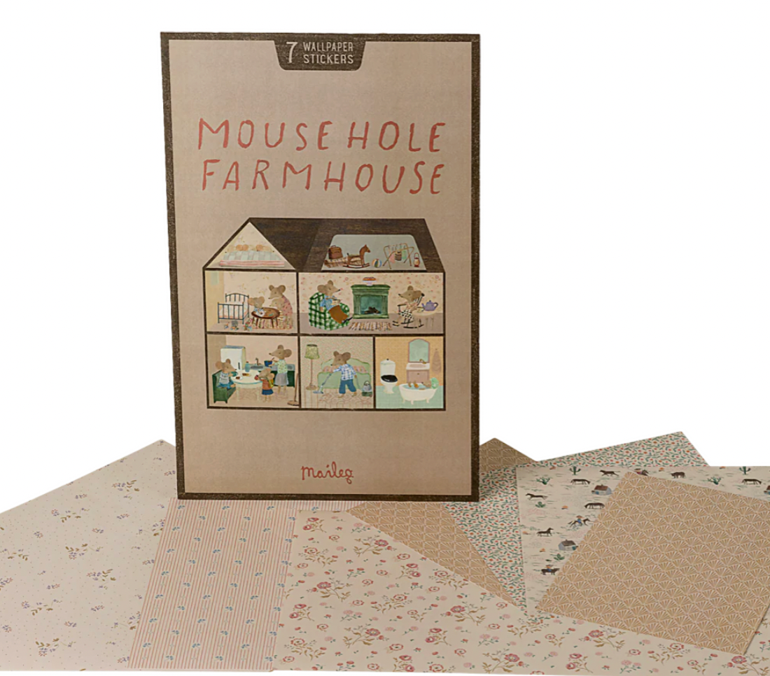 Mouse Hole Farmhouse Wallpaper