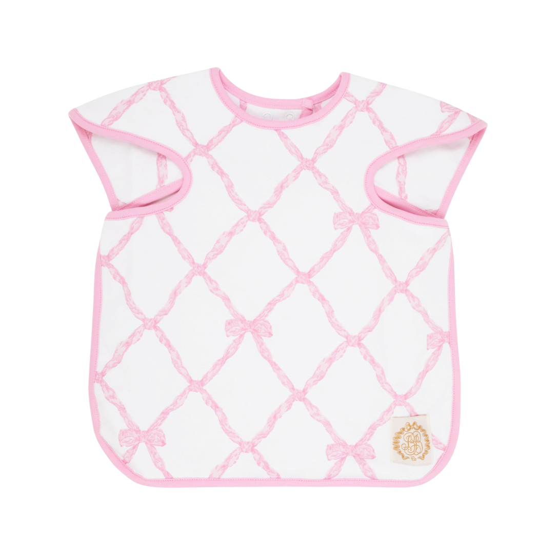 Big Bite Bib - Belle Meade Bow/Pier Party Pink