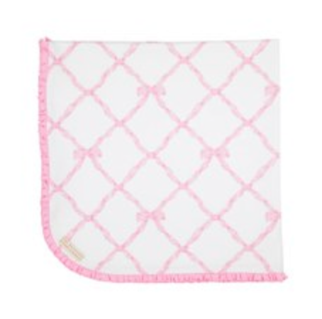 Baby Buggy Blanket - Belle Meade Bow/Pier Party Pink