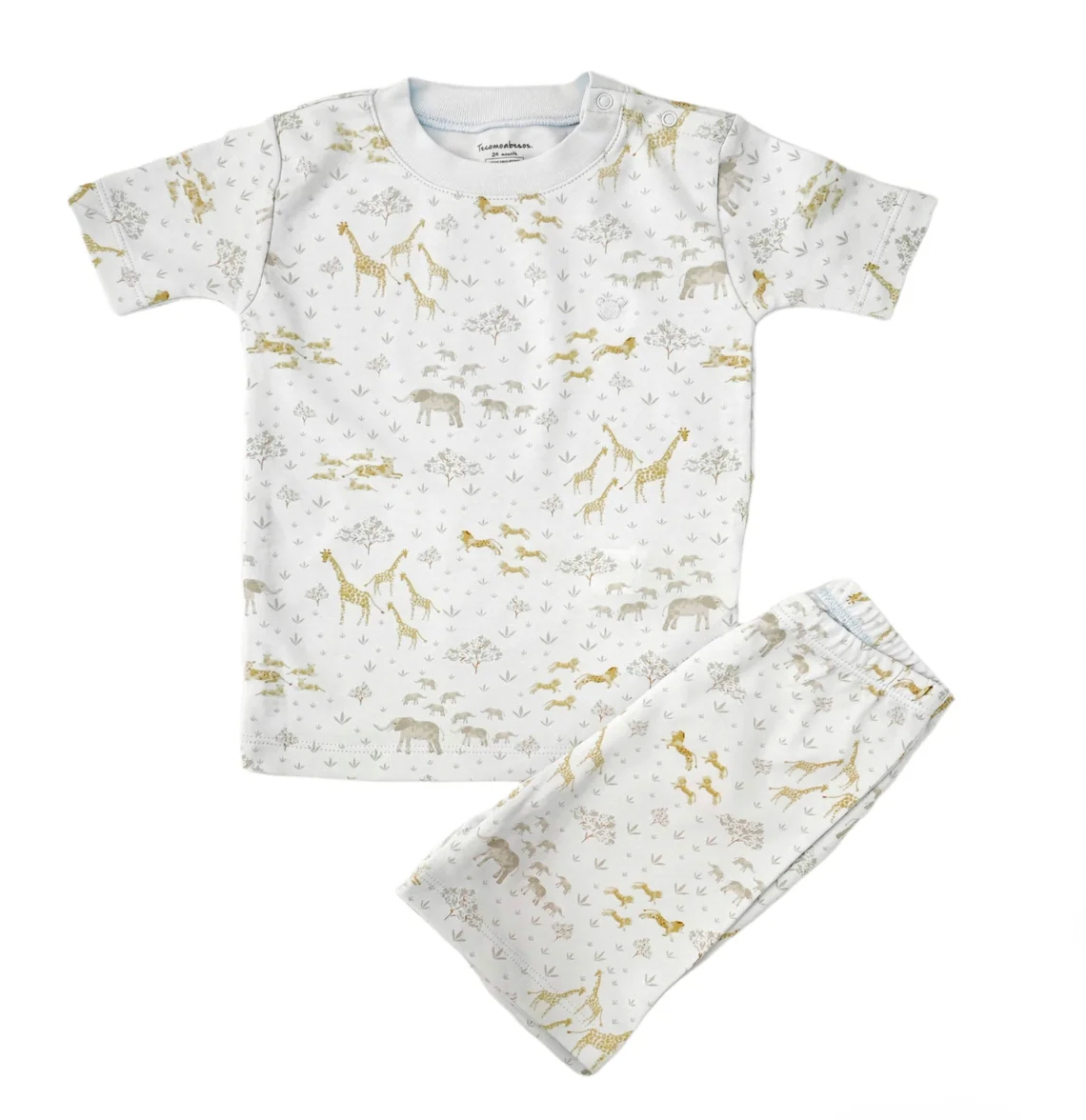 Safari Snug fit & Short Pajama Set - Blue