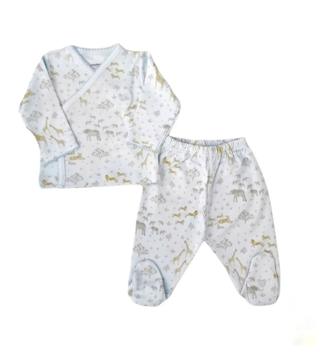 Safari Kimono and Pant Set - Blue