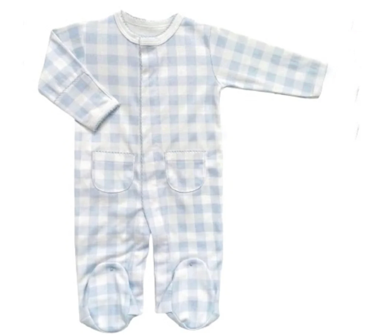 Vichy Pima Footie - Blue and White