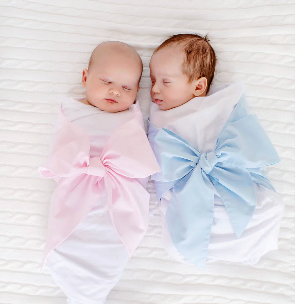 Bow Swaddle - Buckhead Blue
