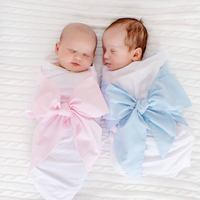 Bow Swaddle - Palm Beach Pink