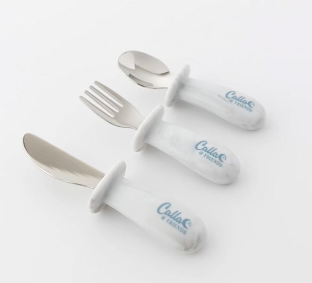 Silicone and Stainless Steel Toddler Utensil Set
