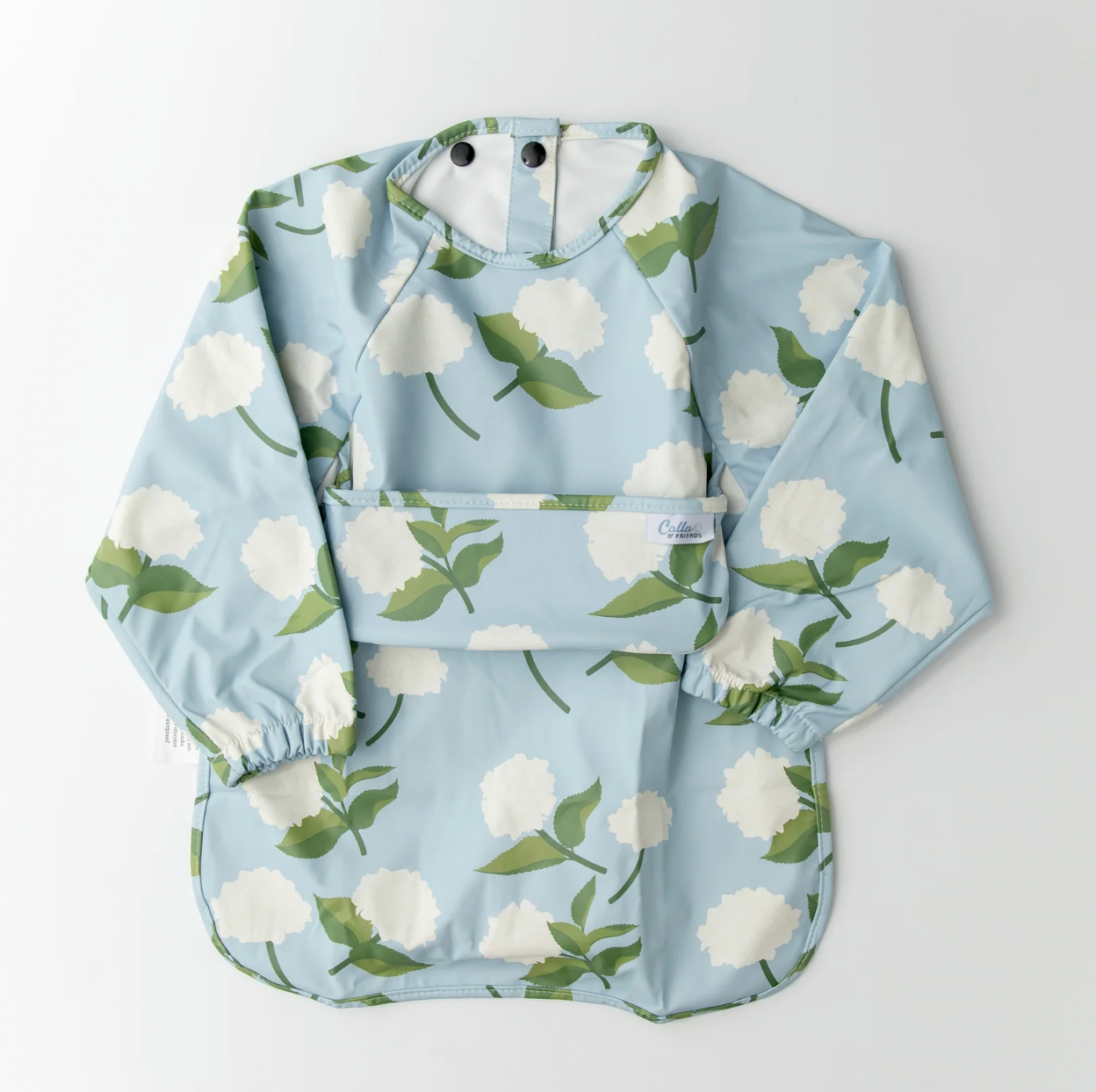 The Grayson Long Sleeve Bib - Hydrangeas