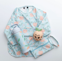 The Grayson Long Sleeve Bib - Peach Blossoms
