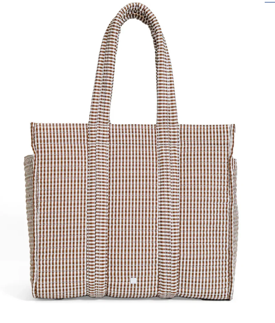 Quilted Go Go Tote - Gingham Coco