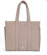Quilted Go Go Tote - Gingham Coco