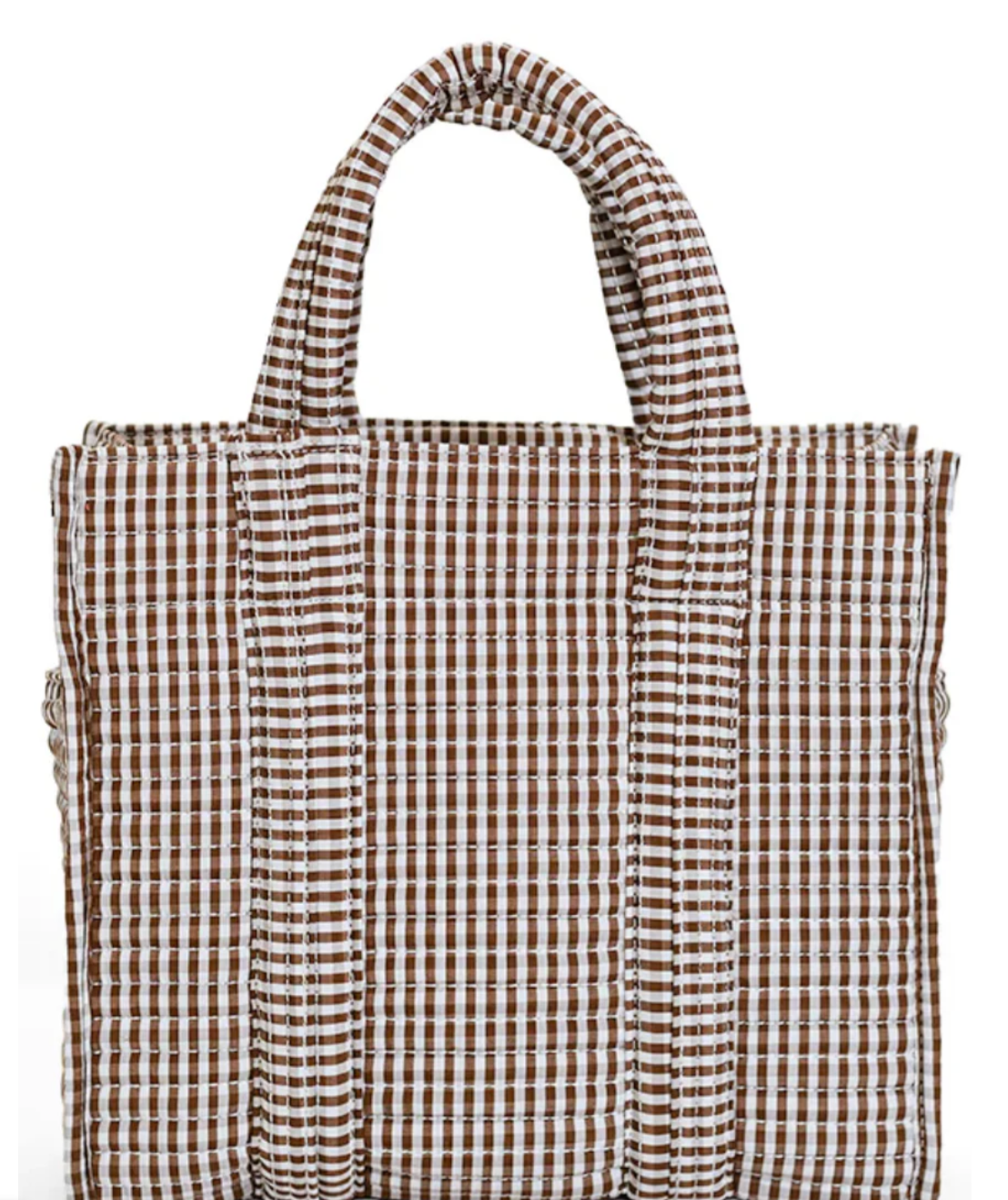 Quilted Mini Go Go Tote - Gingham Coco