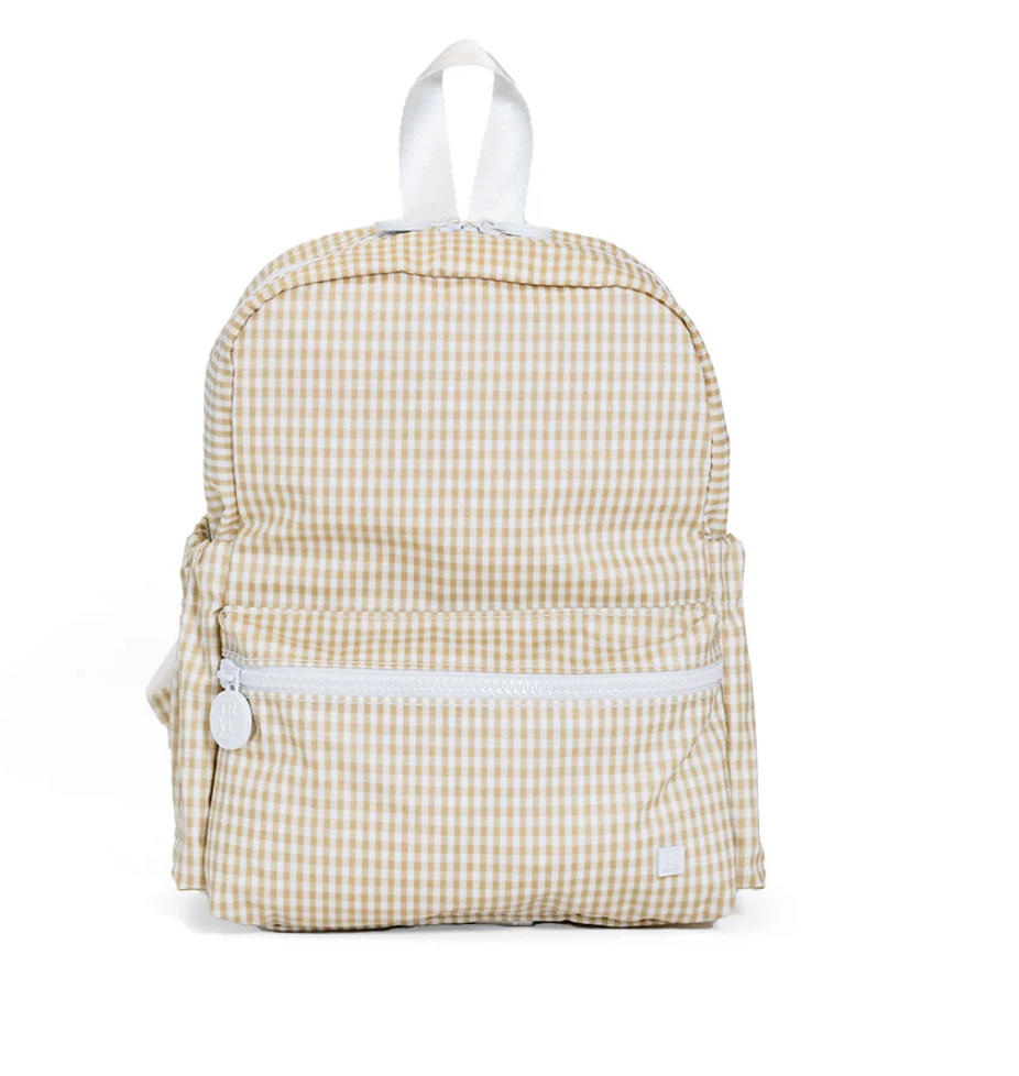 Mini Backer Backpack - Gingham New Khaki