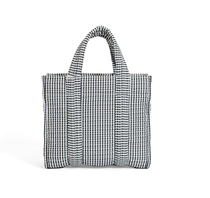 Quilted Mini Go Go Tote - Gingham Black