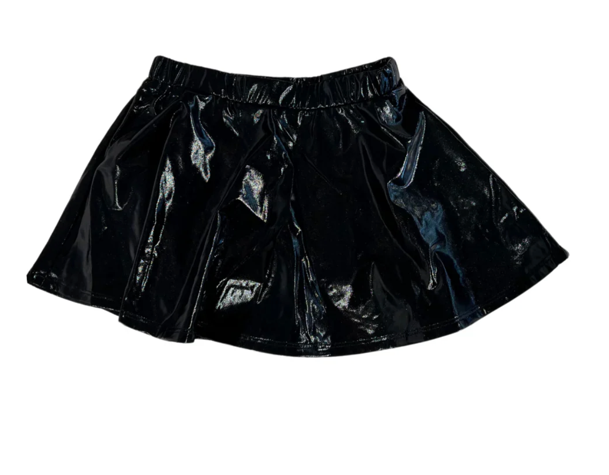 Metallic Black Skirt