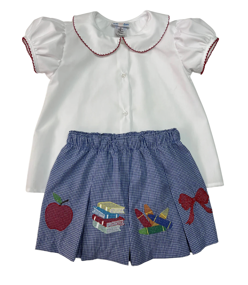 Olivia Back to School Skirt Set and SS Blouse