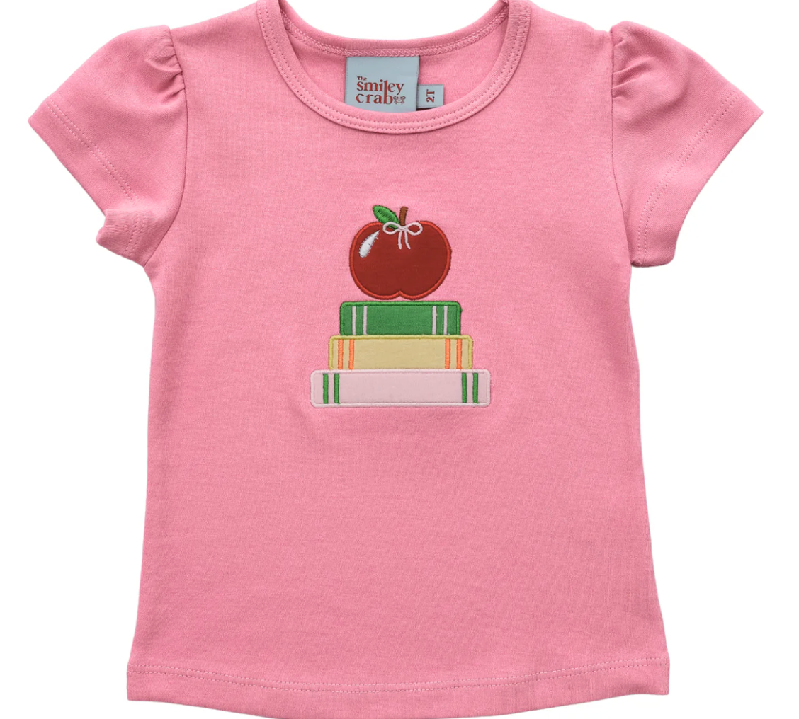 Pink Stacked Books Shirt