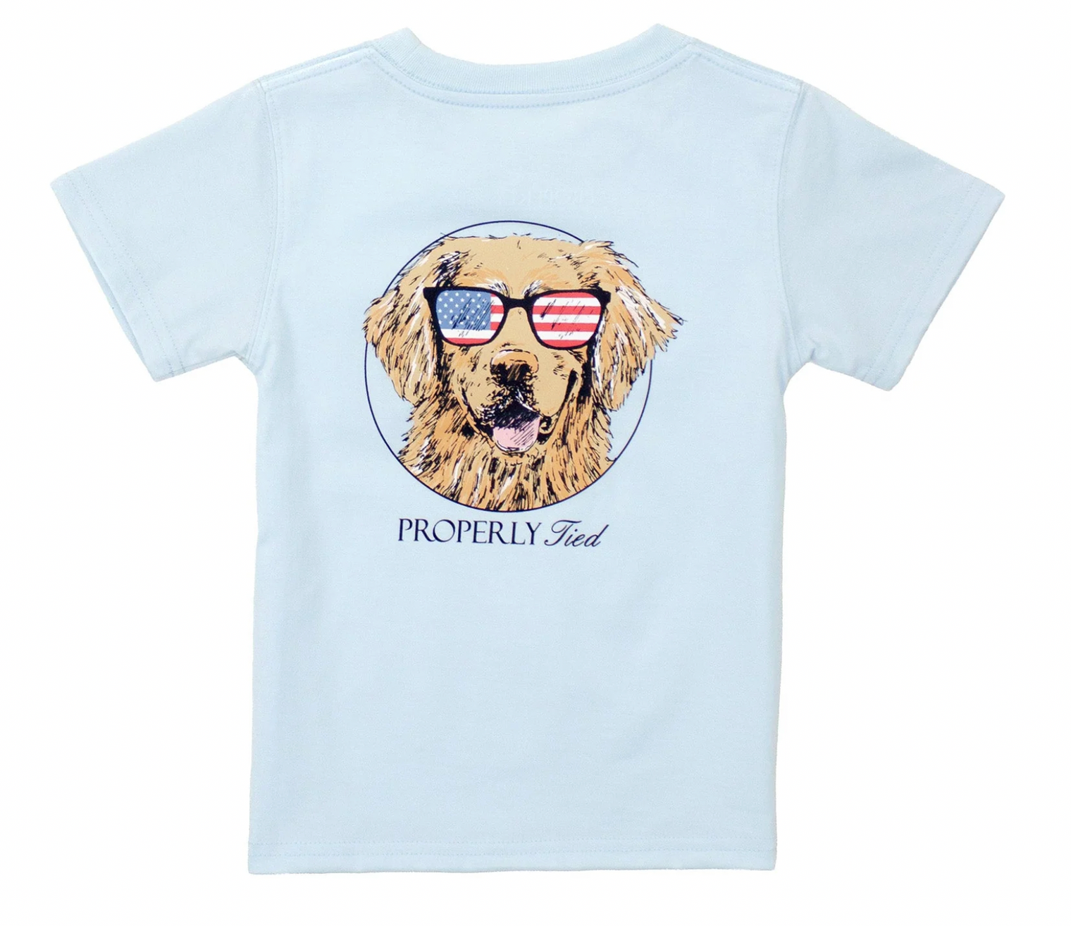 Boys Patriot Dog SS Periwinkle