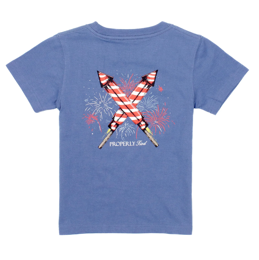 Boys Firecracker SS Space Blue
