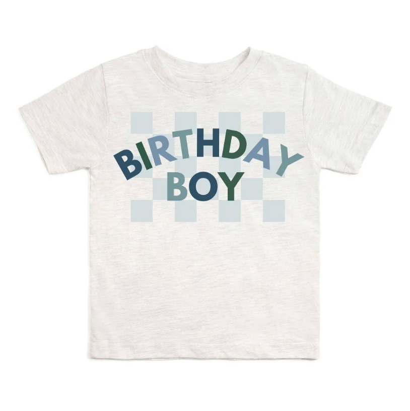 Birthday Boy Checker Short Sleeve T-Shirt