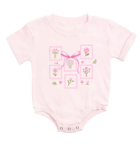Bouquet Bow Short Sleeve Romper