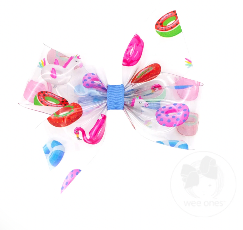 Medium Wee Splash Printed 2-Loop Swim Bow, Floaties