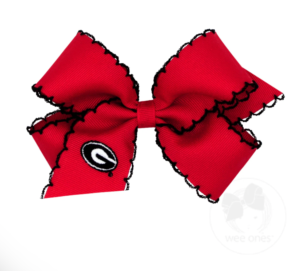 Medium Georgia Moonstitch Embroidered Hair Bow