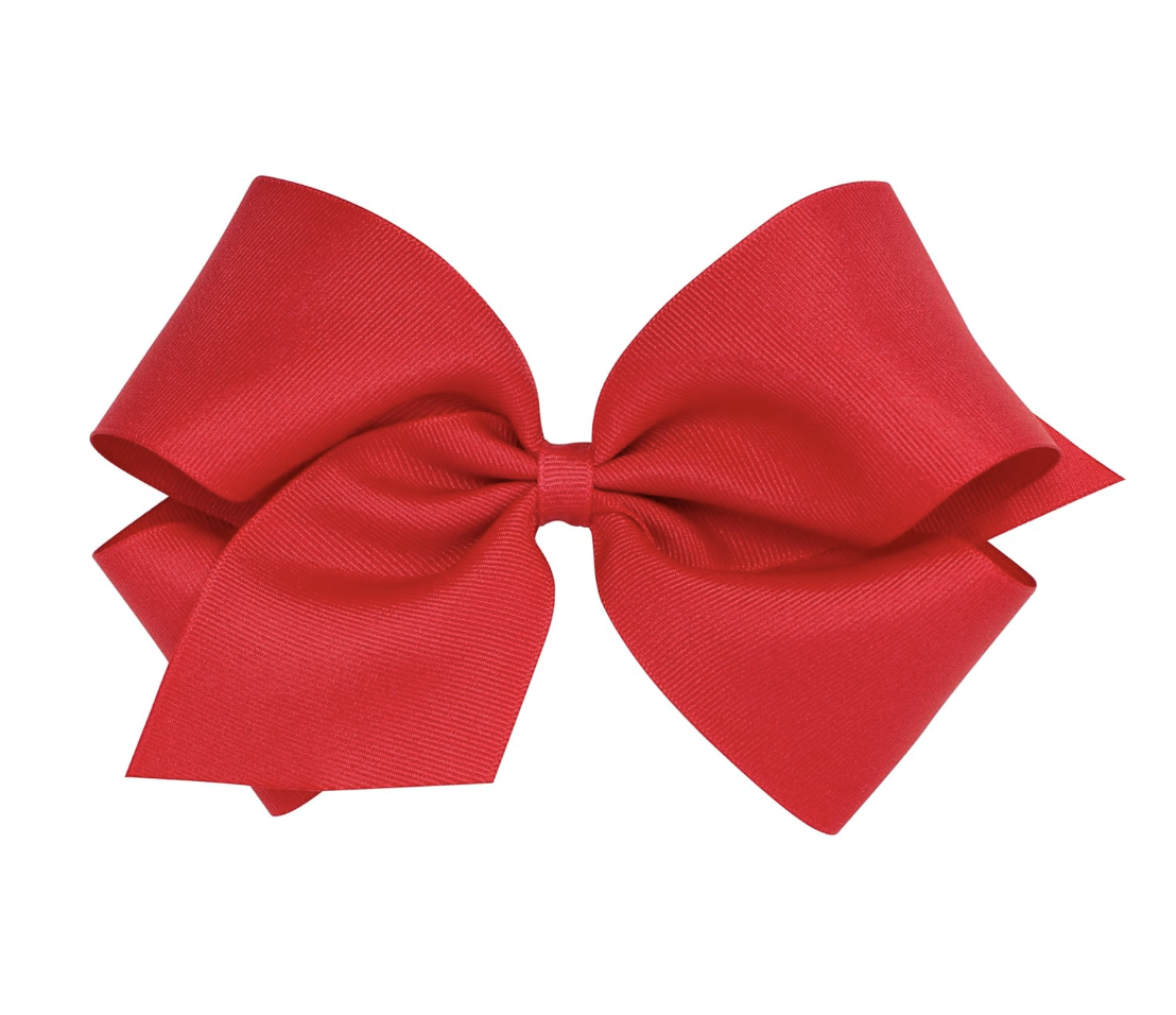 King Classic Grosgrain Hair Bow, Red