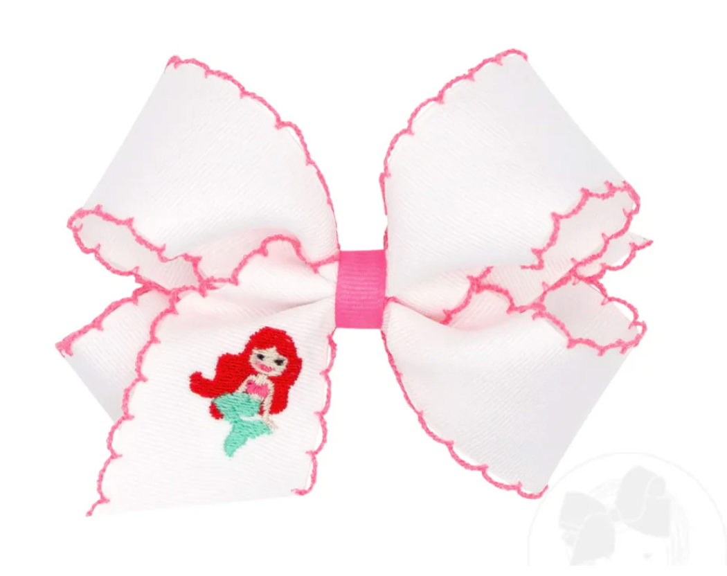 Medium Mermaid Embroidered Bow