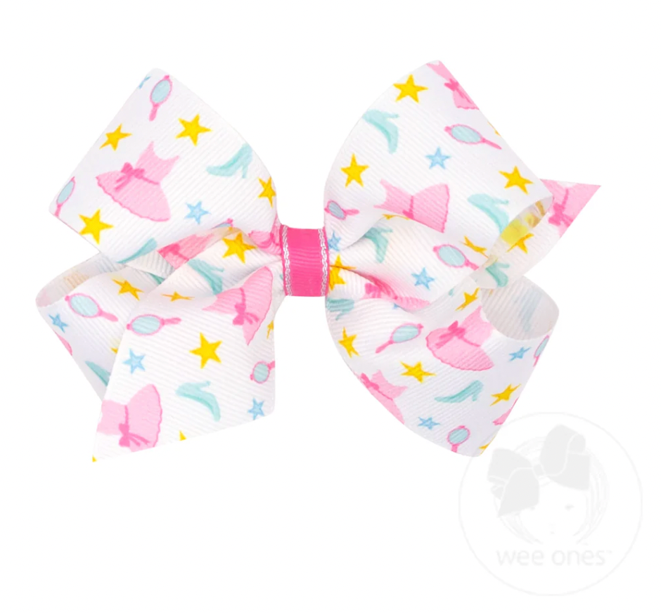 Medium Dancer/Princess Print Bow
