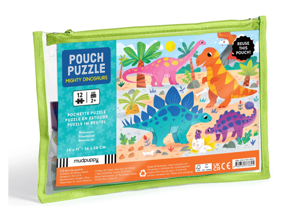 Mighty Dinosaurs 12 Piece Pouch Puzzle