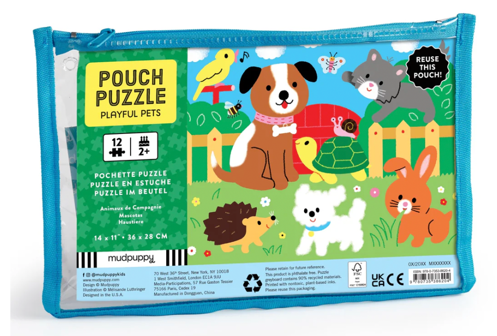 Playful Pets 12 Piece Pouch Puzzle