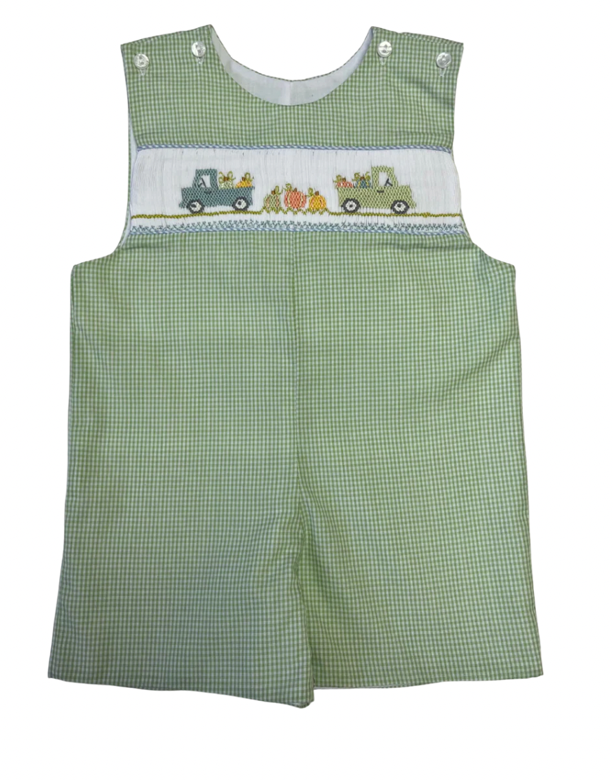 Pete Pumpkin Smocked Shortall