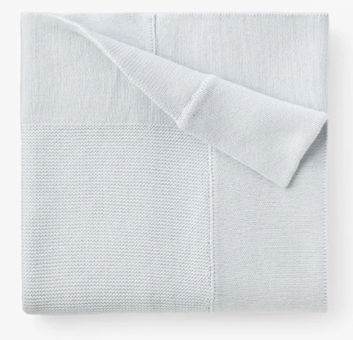 Pale Blue Sofia + Finn Knit Baby Blanket - Blue