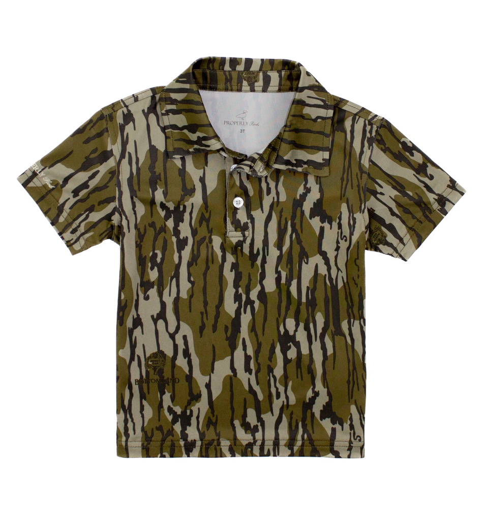 Boys Inlet Polo Mossy Oak Original Bottomland