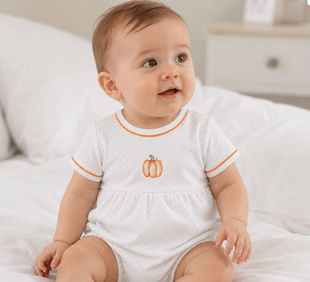 Baby Pumpkin Short Sleeve Boy Bubble