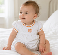 Baby Pumpkin Ruffle Short Sleeve Bubble