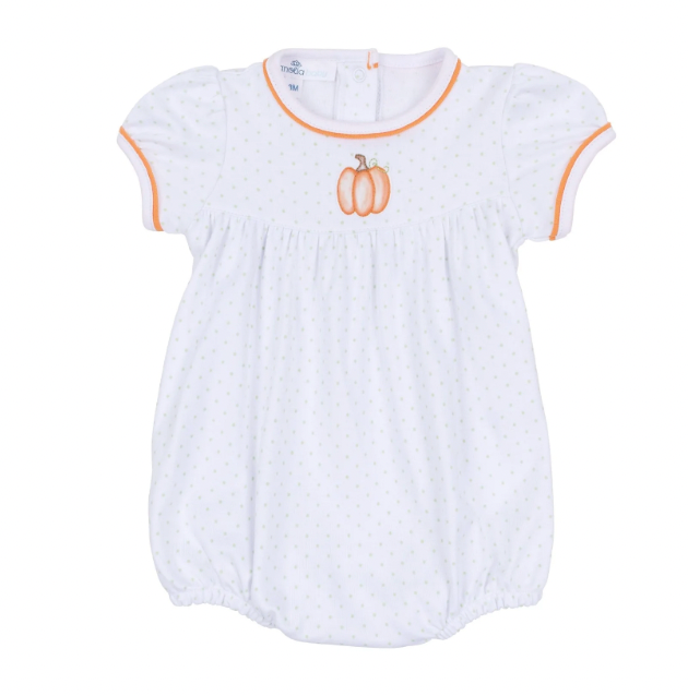 Baby Pumpkin Ruffle Short Sleeve Bubble
