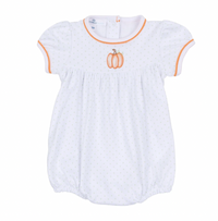 Baby Pumpkin Ruffle Short Sleeve Bubble