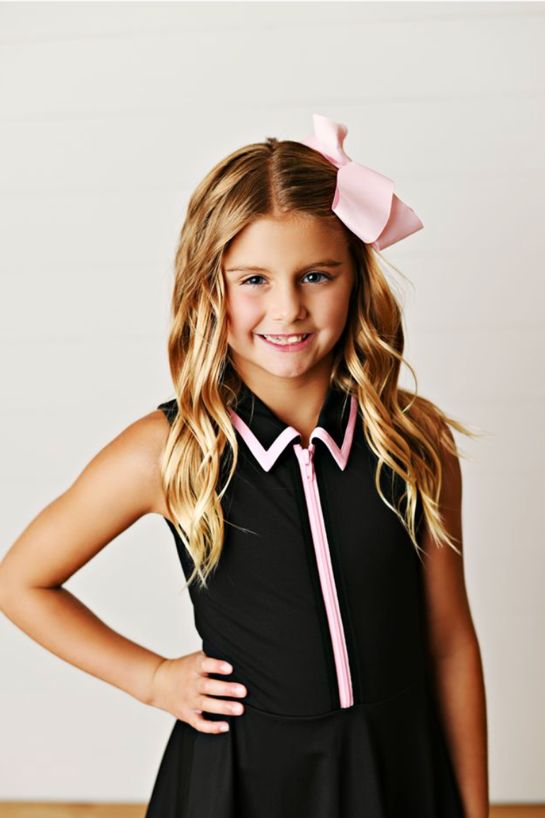 Courtside Black Tennis Dress