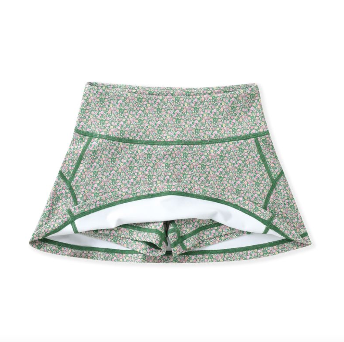 Olive Ditsy Floral Tennis Skirt