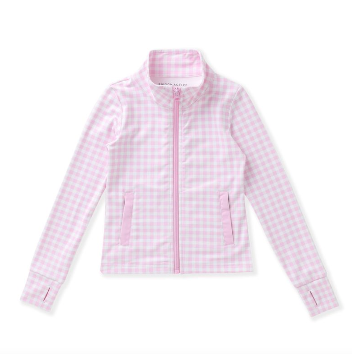 Pink Gingham Active Jacket