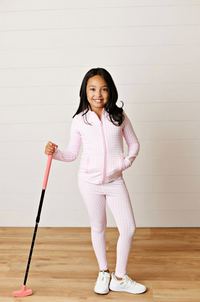 Pink Gingham Active Leggings