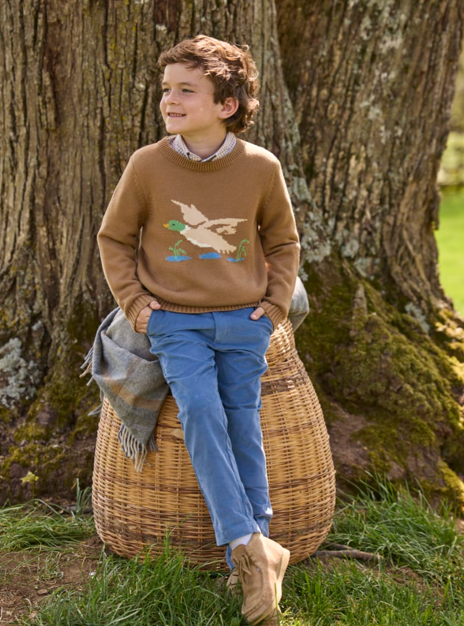 Flying Mallard Intarsia Sweater