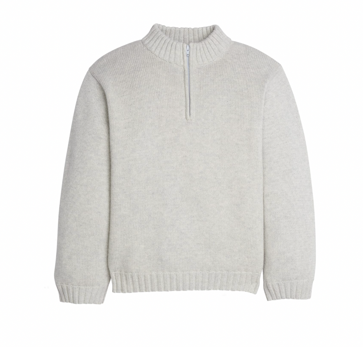 Gray Quarter Zip Sweater