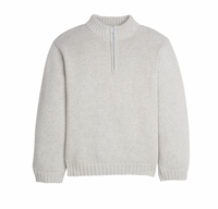 Gray Quarter Zip Sweater