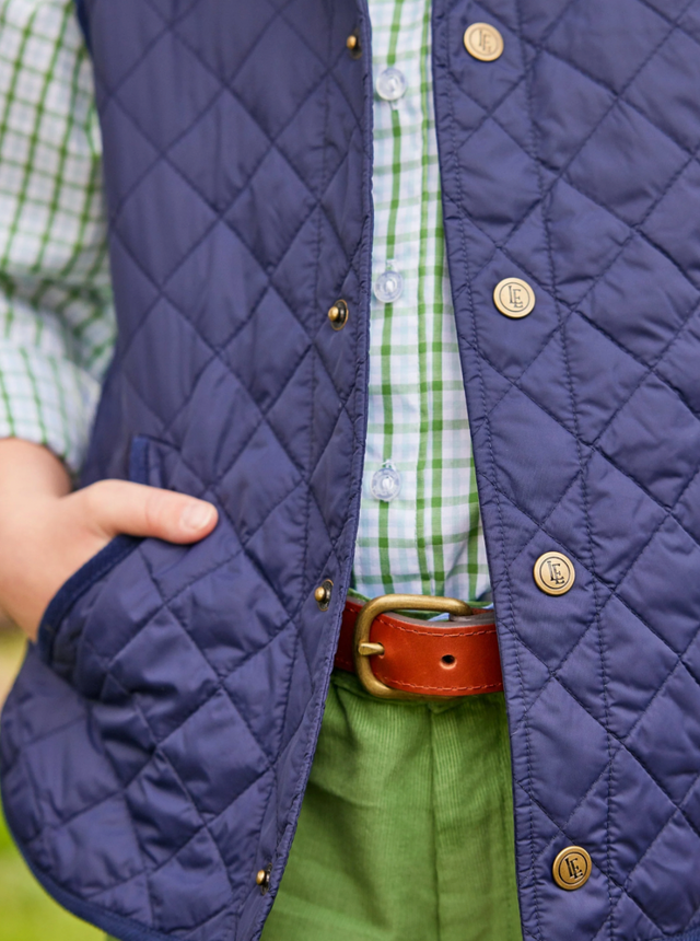 Classic Quilted Vest Navy