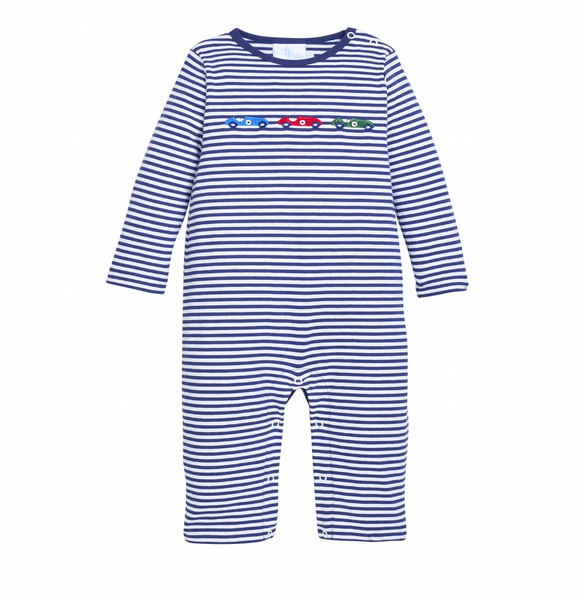 Appliqué Romper Race Cars