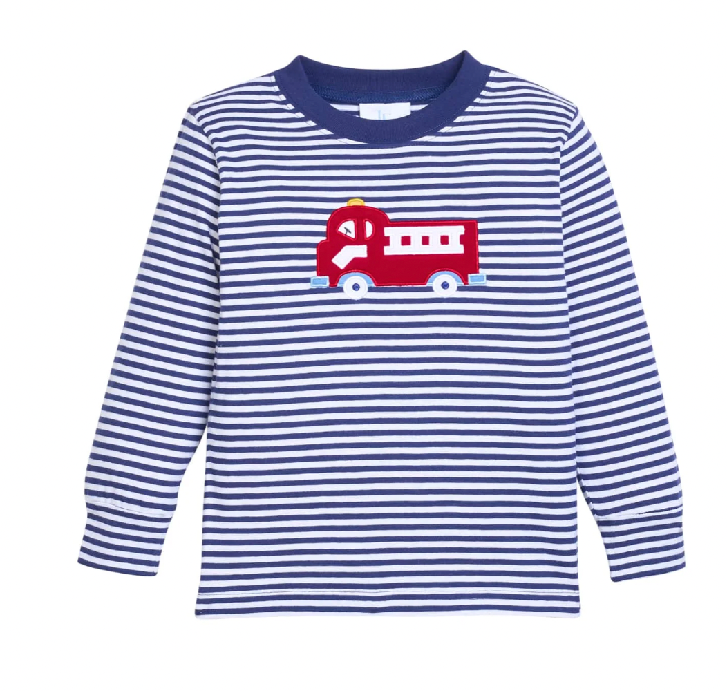 Appliqué T-Shirt Fire Truck