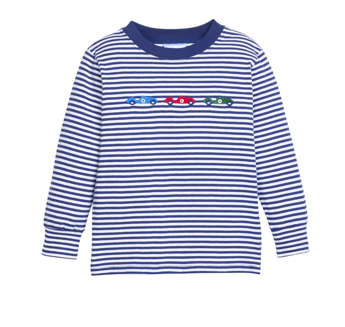 Appliqué T-Shirt Race Cars