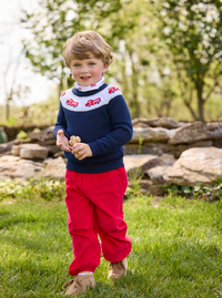 Banded Pants Red Corduroy