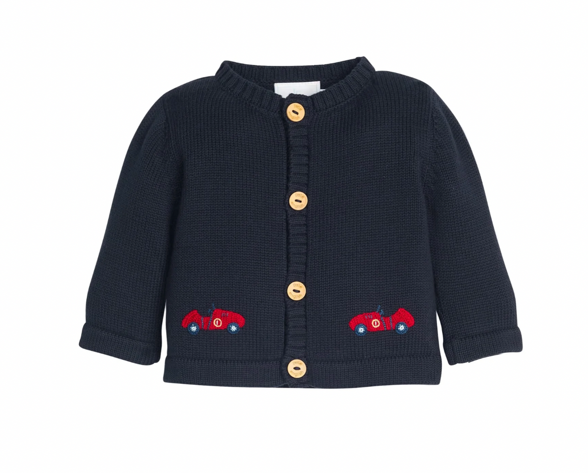 Crochet Cardigan Race Cars